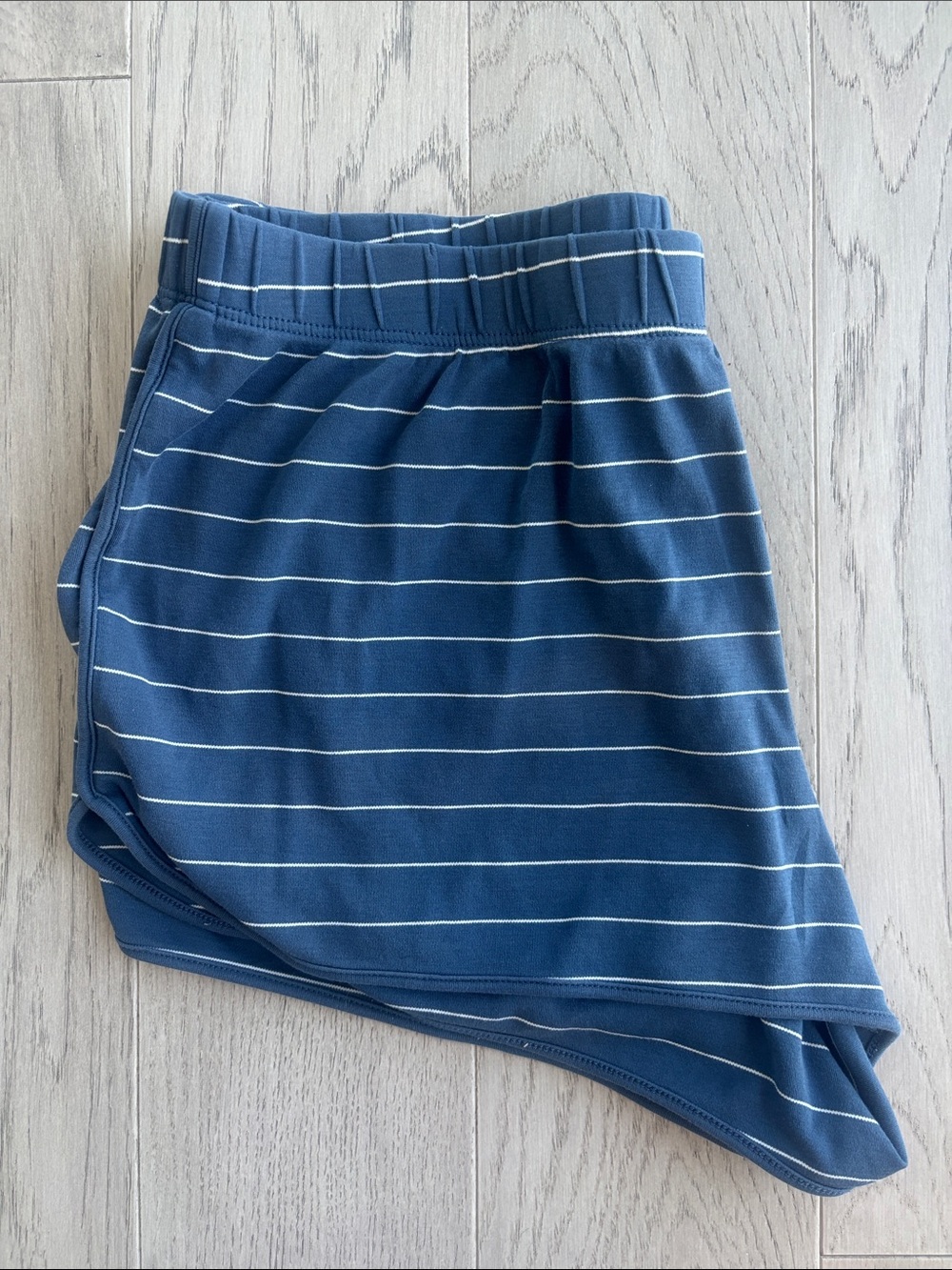 Striped Navy Short Sleeve Women’s Pajama Set - Picture 6 of 7